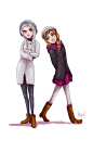 现代版 Anna and Elsa - #冰雪奇缘#
 @Margaret Carpenter