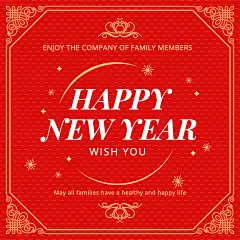 Creative New Year Greeting Text Instagram Post