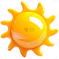 通用3D质感立体太阳元素素材
