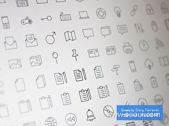 Linea –线图标集（PSD + AI...