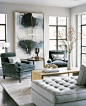 Nob Hill Pied-a-Terre - transitional - Living Room - San Francisco - Leverone Design, Inc.