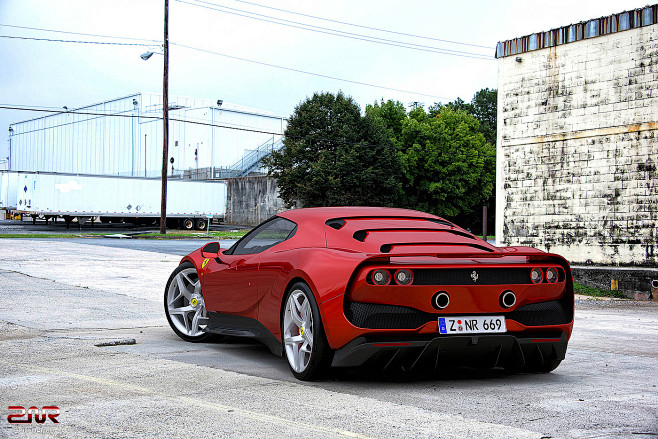 跑车，炫酷，Ferrari SP38，法...
