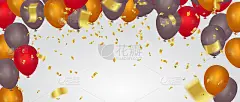 Festive birthday background with balloon celebrati