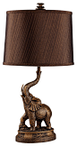 27"H Bronze Elephant Table Lamp - traditional - Table Lamps - Ore International