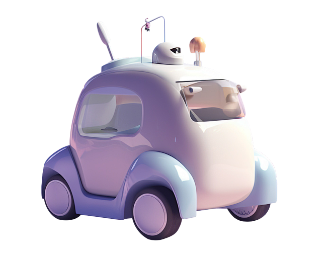 卡通汽车 c4d素材  运输车辆 png...