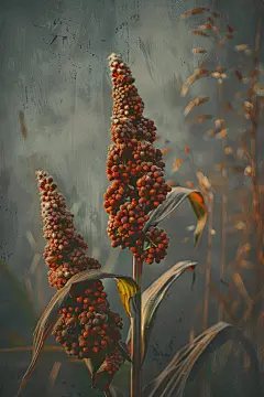 庄稼地里的红红的高粱