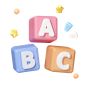 Abc Blocks 3D Icon