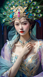 AI绘画 | 翡翠婀娜，古风羽毛下的御姐女王_艺术_细节_气质 : 翡翠婀娜让人仿佛在艺术的世界中遇见了一位真正的女王，勾起人们对于美和尊贵的向往。
AI绘画以其独特的技术，将古风羽毛下的御姐女王翡翠婀娜展现在人们面前。 让我们沉浸在AI绘画带来的艺术世界中，感受翡翠婀娜这位…