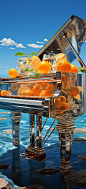 jiaowohaizhu_a_piano_shaped_like_an_orange_in_glass_on_the_ocea_6ef9799d-5329-4c6a-90c9-f194b246c660