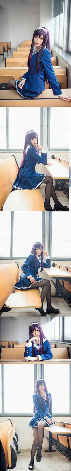 #路人女主的养成方法##cos正片##霞之丘诗羽#

早上好 ♡ 伦也君

霞之丘诗羽：@腐团Ciel  
摄影：@扒拉-Eiuo  
小天使：@藤不衫  ...展开全文c