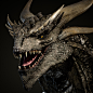 Dragon Creature Bust (Real Time), Andres Zambrano : Dragon Bust I did to practice creature sculpting and rendering in Unreal Engine. It is using UDIMS and Tessellation. The details were done using HD Geo in Zbrush, and the scales on the face were sculpted