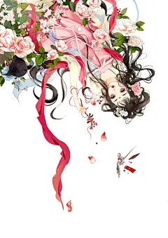 古风~中国风~插画~手绘~美男~妖孽~美女~古风场景~古风成双成对~Q版古风 『点缀宫妆面』
