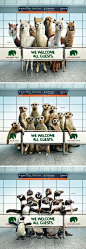#创意广告#动物园创意广告设计：我们欢迎所有客人