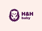 H&H Baby mascot clothes hedgehog baby animal character logo