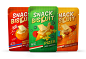 Biscuit Packaging : Packaging Design for 3 Flovours of Snack Biscuit. Pizza, BBQ and Hot-spicy Fried Chicken.Graphic elements portray the ingredients and origin of each flavour.