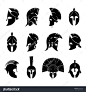 Silhouettes spartan helmet isolated from the background. Vector set of roman or greek warrior helmet. - 符号/标志,复古风格 - 站酷海洛创意正版图片,视频,音乐素材交易平台 - Shutterstock中国独家合作伙伴 - 站酷旗下品牌
