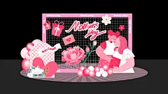 【素材能量站】美陈 促销 母亲节 堆头 母亲 母女 母子 爱 母爱 感恩 拥抱 呵护 陪伴 鲜花 送花 花|1040897 