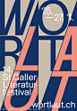 “Wortlaut – 14. St.Galler Literaturfestival”, 2022, by Büro Sequenz for 100 beste Plakate