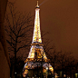 【世界风景】浪漫之都巴黎城市地标 <wbr>- <wbr>埃菲尔铁塔（夜景篇01）