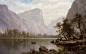Wallpaper Albert Bierstadt, Yosemite Valley, picture, Mirror Lake, painting, 1864, painting