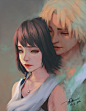 @letrongdao on DrawCrowd : <p>Final Fantasy X fanart</p><p>yuna and tidus</p>
