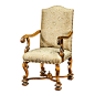 IK.1028 Cavalier Arm Chair : DIMENSIONSW.60 cm. (23 1/2") D.65 cm. (25 1/2") H.106 cm. (41 3/4") SH.46 cm. (18 1/4")  AH.71 cm. (28")COM/COL REQUIREMENTS2 m. (2.2 yds.) Plain 2 m. (2.2 yds.