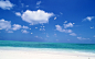 夏日海滩（蓝天白云海滩）(壁纸10) #采集大赛#