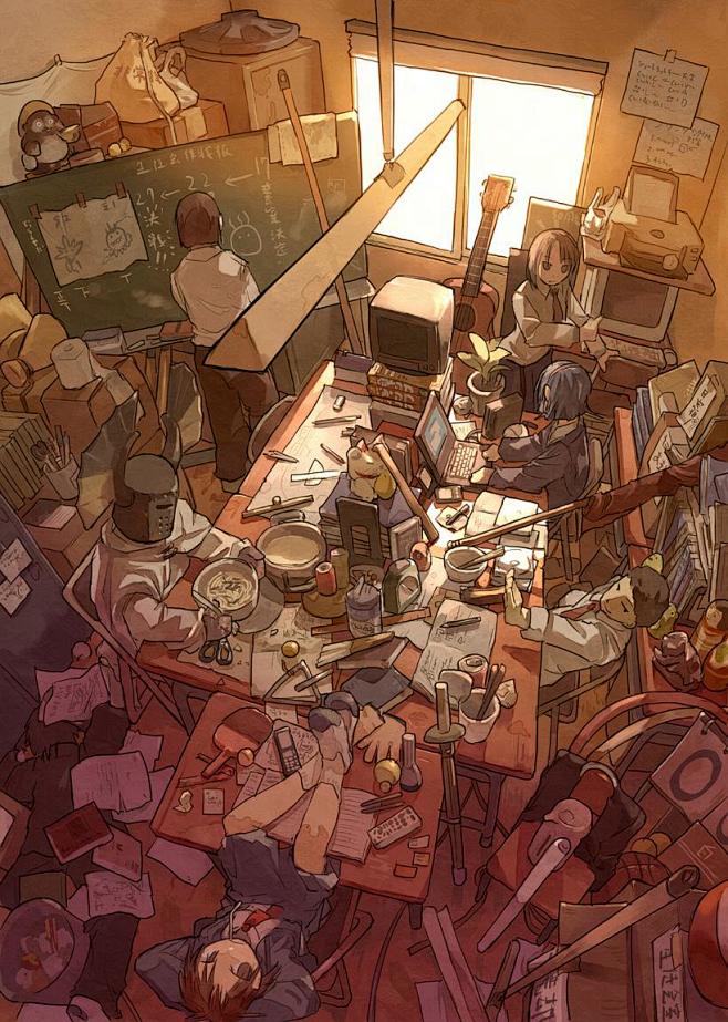 相册详情：日系动漫和插画里的场景 - 豆...