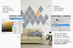 家居墙体墙纸设计样式样机  Bundle Vol. 1 #1702197-样机模版-美工云(meigongyun.com)