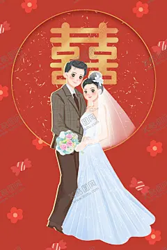 手绘情侣结婚插画 【酷图网】结婚插画,结婚,情侣,婚礼,爱心,婚礼绘画,插画,手绘,简笔画,动漫动画,情侣插画,情侣人物,情侣矢量,场景插画,人物插画