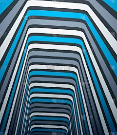 Abstract 3D trendy modern lines in perspective vec