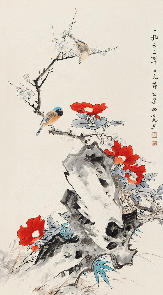 田世光工笔花鸟画作品二-花瓣网