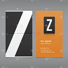 名片上有字母标志，字母Z