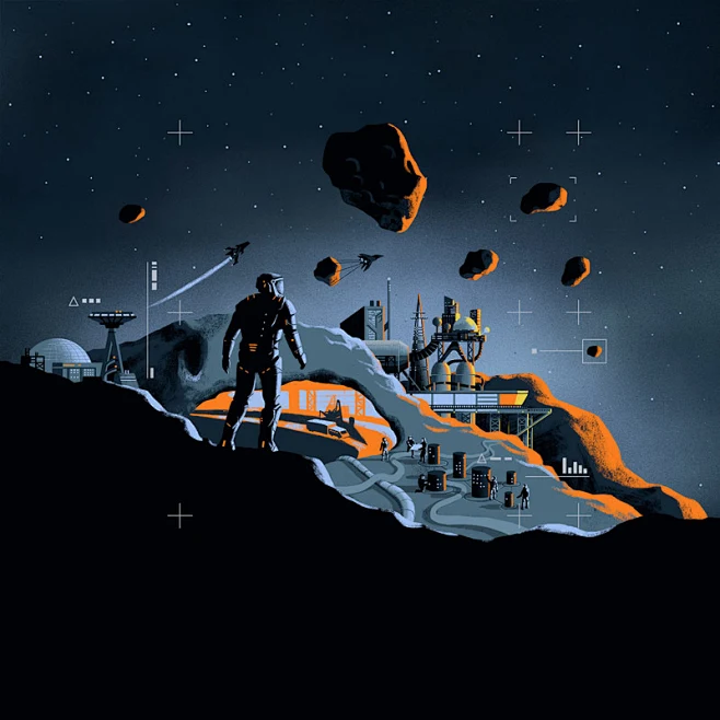 太空的魅力！8组复古风科幻插画作品 - 优优教程网 - UiiiUiii.com : 插画师 Matt Chinworth 为 NASA 等 ...
