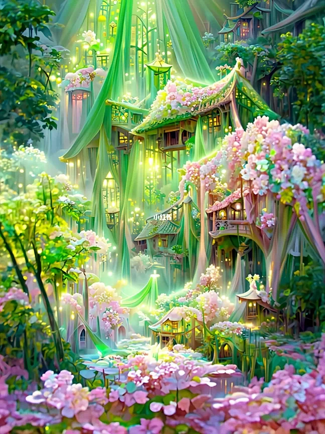 月下花园 |粉色系 | 壁纸