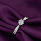18K金钻石戒指1克拉白金钻戒女结婚求婚铂金钻石情侣对戒定制正品 