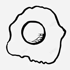 煎蛋食物素描图标高清素材 煎蛋 素描 素描图标 食物 免抠png 设计图片 免费下载