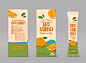 an orange flavored bar packaging design