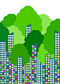 公益海报 保护森林 森林城市 绿色城市 未来城市