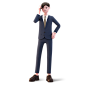 Businessman talking on phone 商务办公室白领