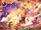 golden +illustration +art SKY