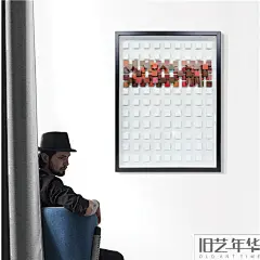 简约北欧装饰画手工实物木块手绘上色家居装置卧室玄关过道挂画-淘宝网