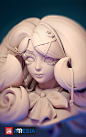 Aresia - Bust Model, Dzung Phung Dinh : #Aresia Update <3 ! 
so I took the old Aresia bust sculpt and do a "revamped" modeling on top in Maya and using the sculpt as a rough guideline, I wasnt able to poly-modeling the hair 4 months ago, so t