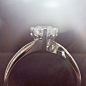 18K金钻戒铂金钻石戒指钻戒定制正品50分婚戒女求婚结婚戒指