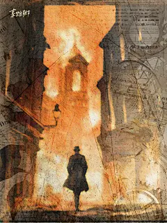 自溶底图/@辜鹤卿/转关可网商/ai底图/复古 民国 欧式 年代感  纸张 人物 军阀 男