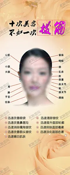 美容院面部拨筋 【酷图网】美容院,美容,面部拨筋,护理,睡美人,暖色,美女,花朵,设计,广告,店内海报