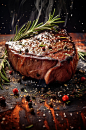 AI数字艺术精致牛排牛肉美食摄影图片