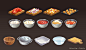 Chefville - Social Game :   A cooking game made by Zynga. I designed dish and ingredient art, icons, and rough concepts for environments.                    