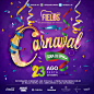 Carnaval Fora de Época : Criação de identidade e materiais de divulgação da Festa de Carnaval Fora de Época da Fields Floripa