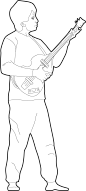Man playing the bass guitar silhouette dwg - 32 - pimpmydrawing